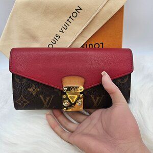 Louis Vuitton  Red Pallas Monogram Wallet